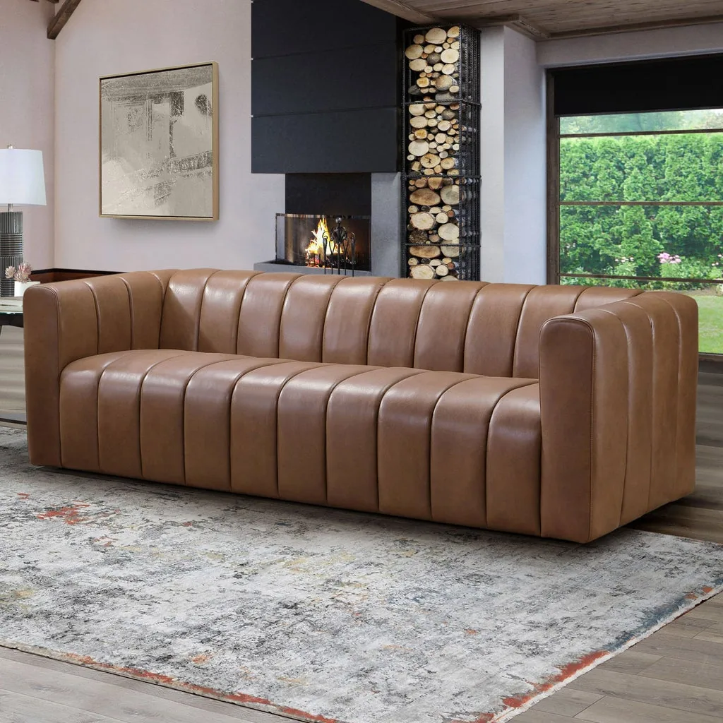 Abbyson Home Gianna Top Grain Leather Sofa