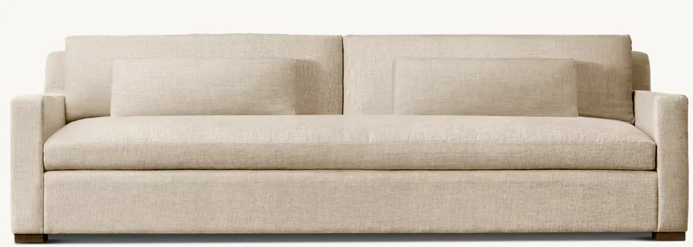 RH Belgian Track Arm Bench-Cushion Sofa