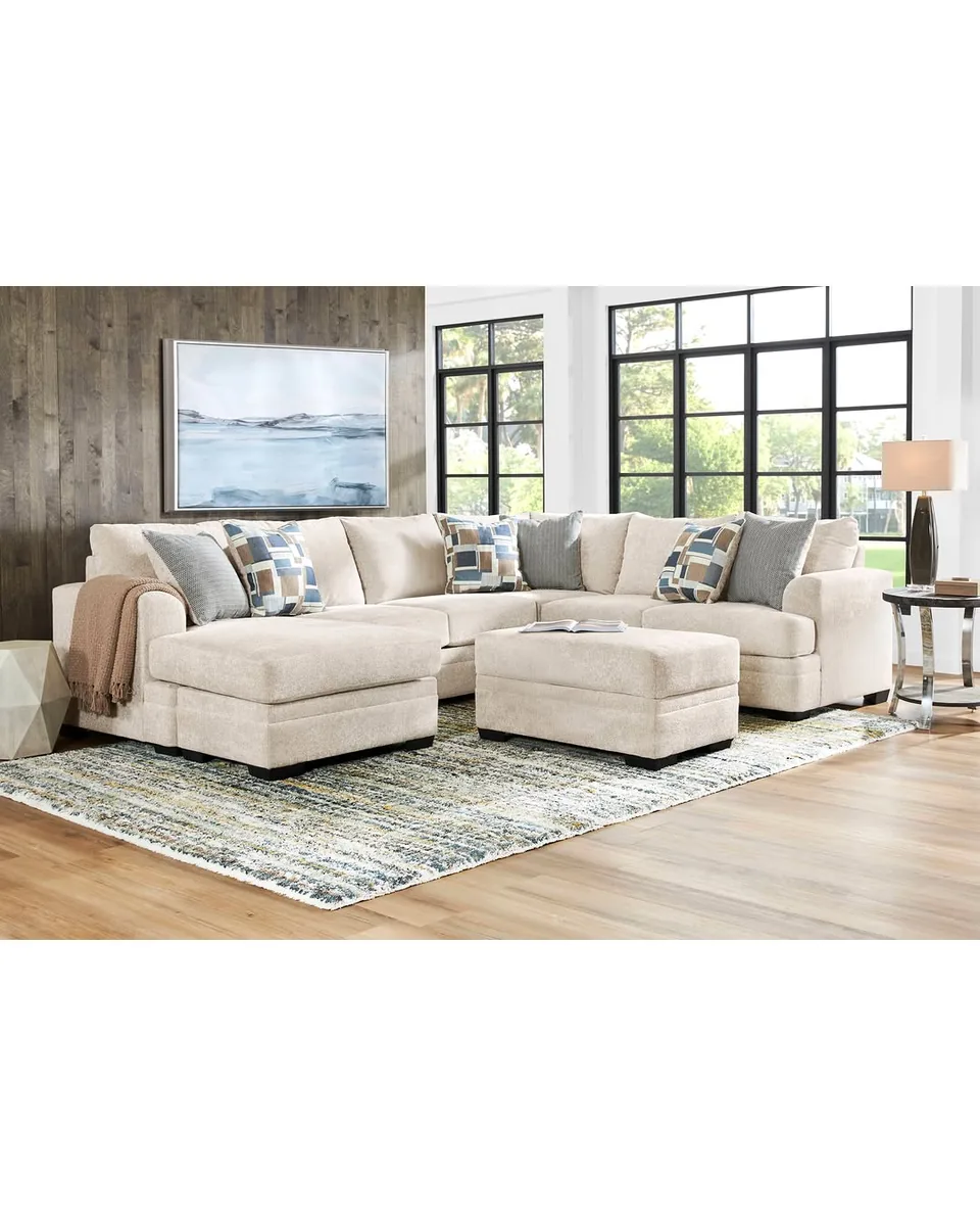 Copley Place Linen 3 Pc Sectional Living Room