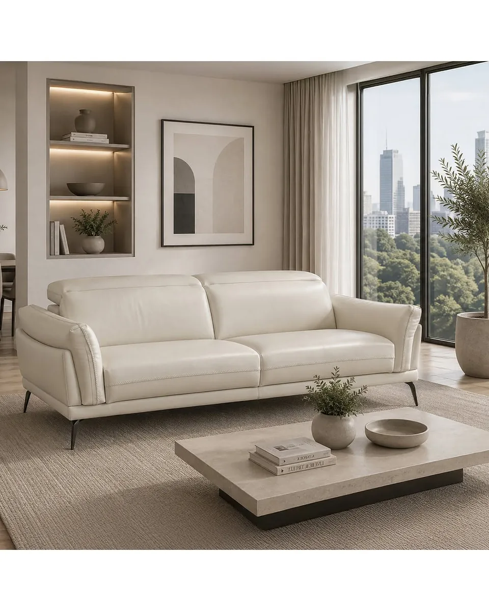 Guilietta Contemporary Italian Leather Sofa
