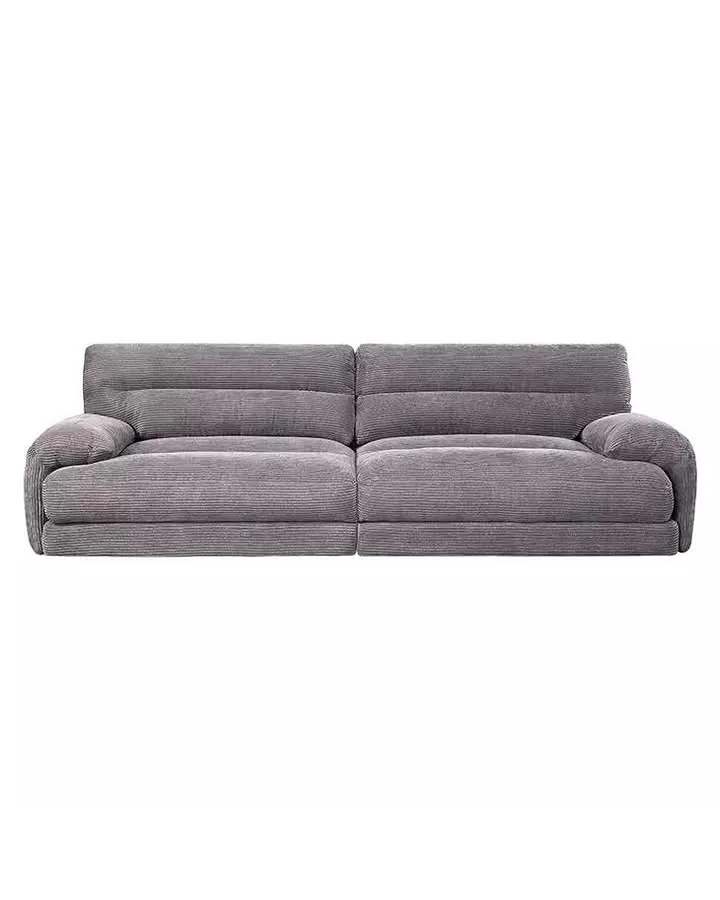 Cadenza Gray Corduroy 112" Sofa