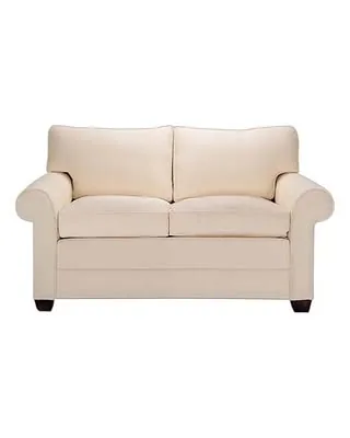 Bennett Roll-Arm Two-Seat Sofa in Blue/Brown/Coral, 78"w x 37"d x 37"h by ETHAN ALLEN