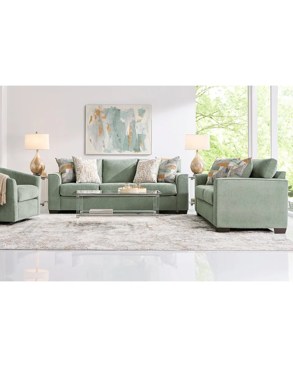 Delcrest Green 8 Pc Living Room