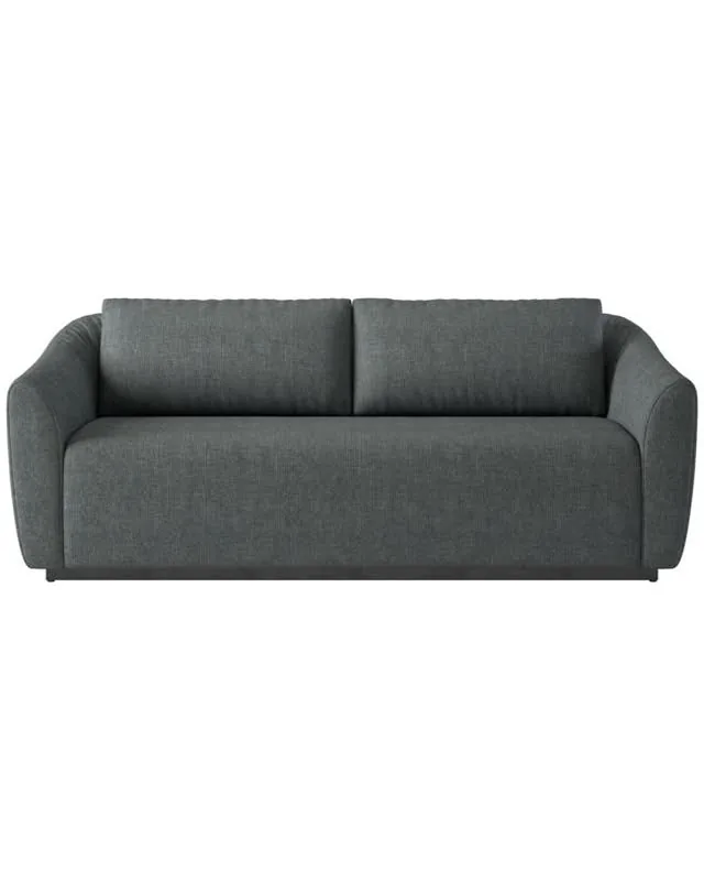 Emile 78" Ruched Sofa Nomad Charcoal