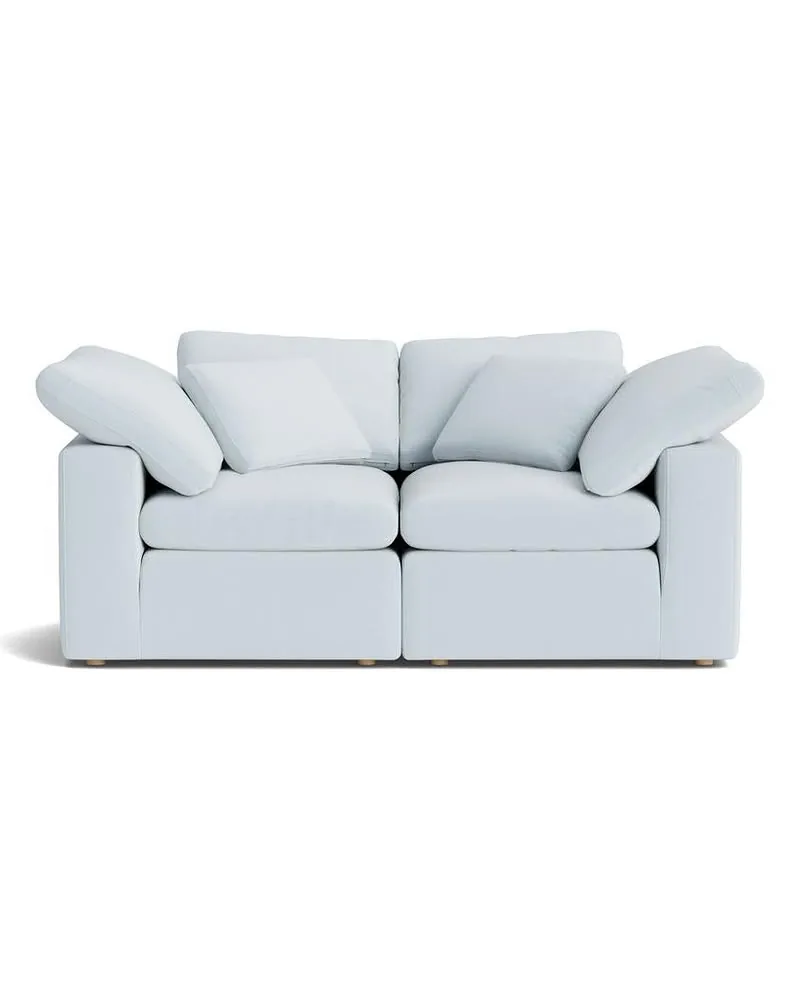 Movie Night™ 2-Piece Modular Sofa, Large, Cream Linen