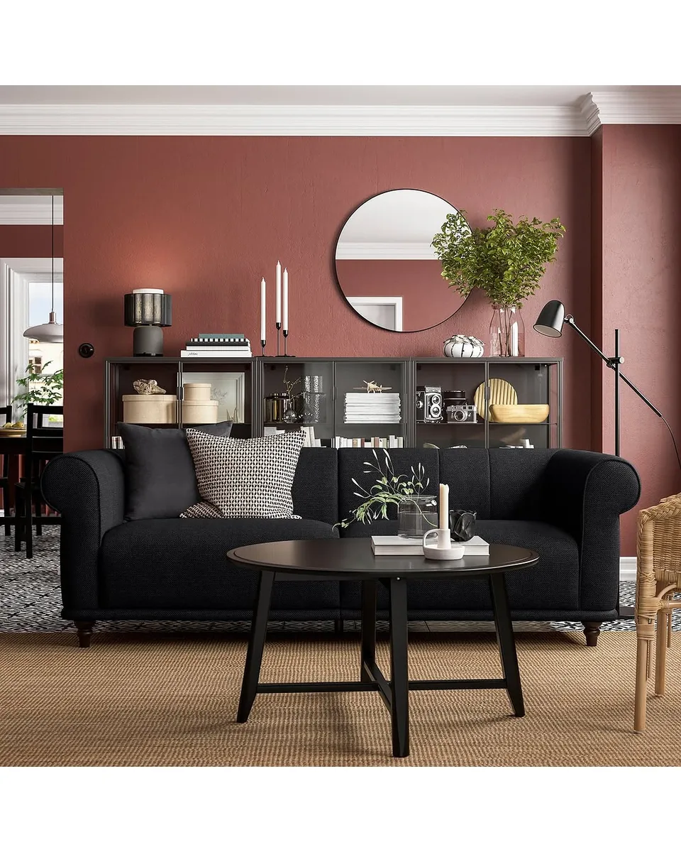 VISKAFORS sofa, Lejde anthracite, Armrest width: 8 5/8 "