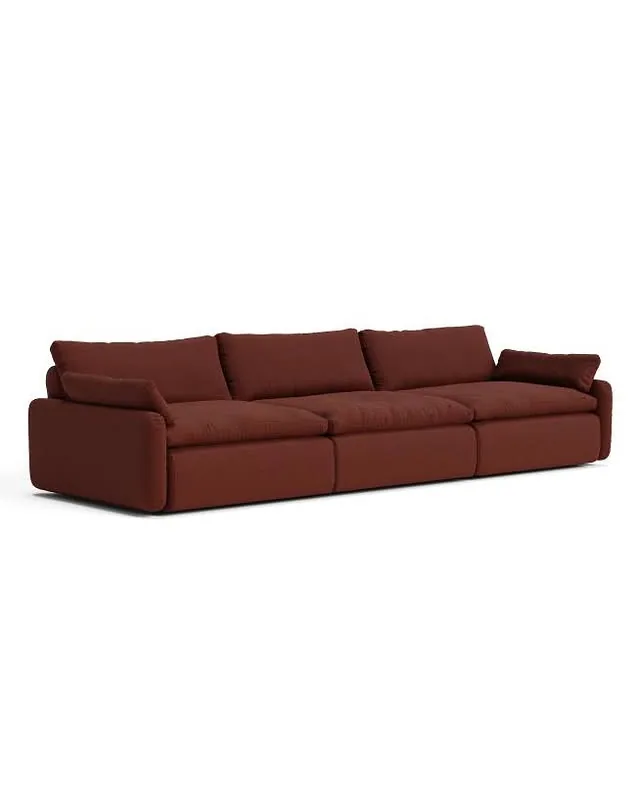 Sink Down Sectional - 3 Piece - Terra Cotta