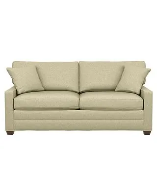 Bennett Track-Arm Two-Seat Sofa in Blue/Brown/Coral, 55"w x 37"d x 37"h by ETHAN ALLEN