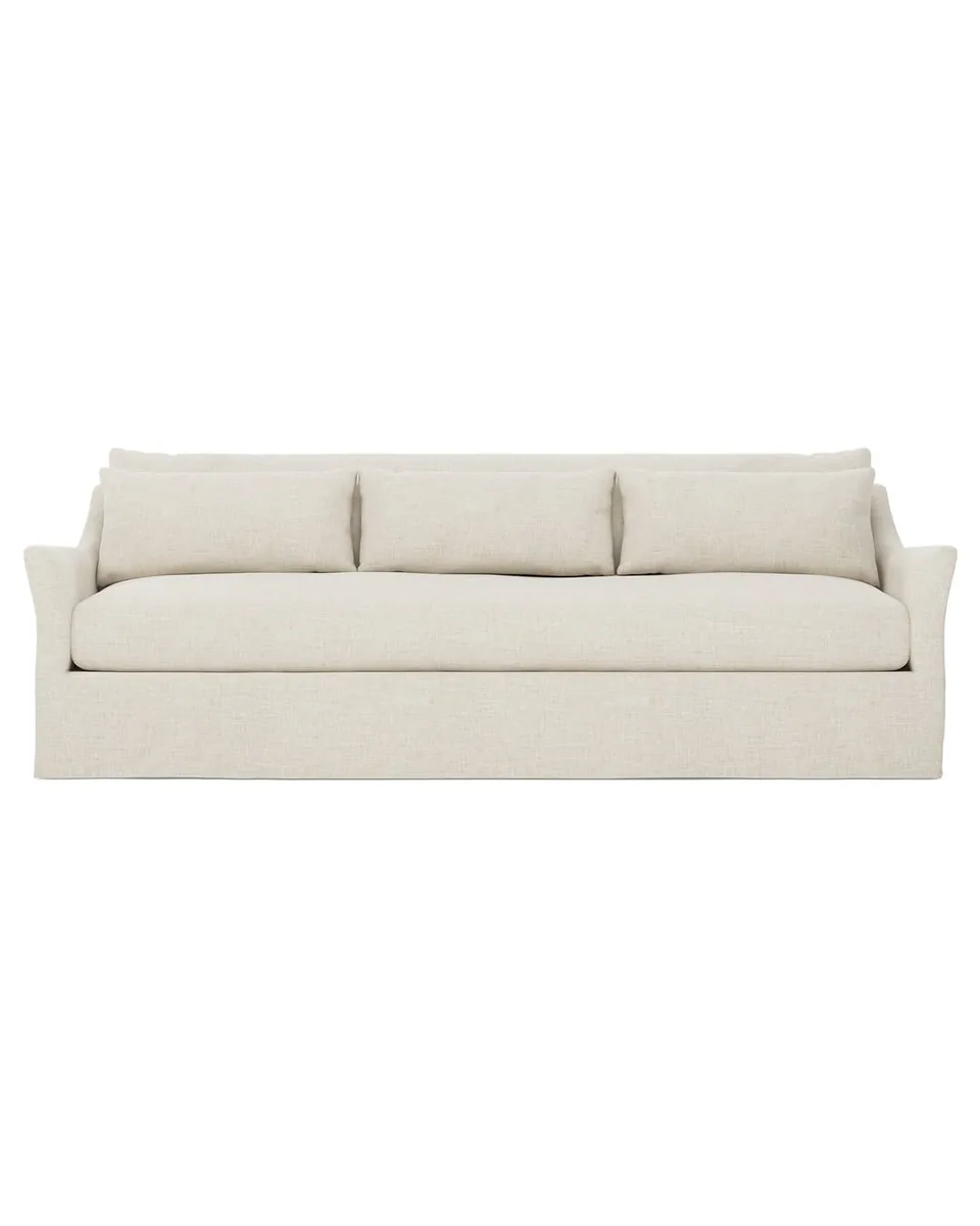 Pauline Vanilla Slipcovered Sofa