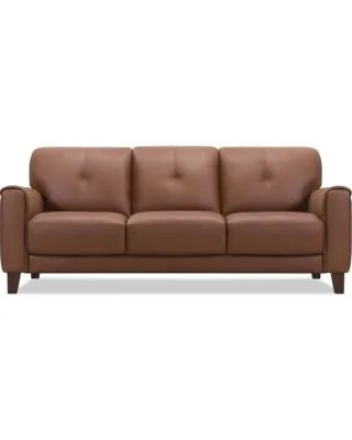 Ashlinn 84" 3 Seat Leather Sofa